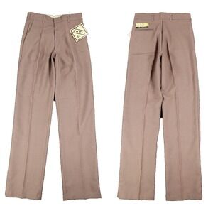 Davis W28 L31 Brown Taupe Flat Front Flare Dress Pants USA NWT
